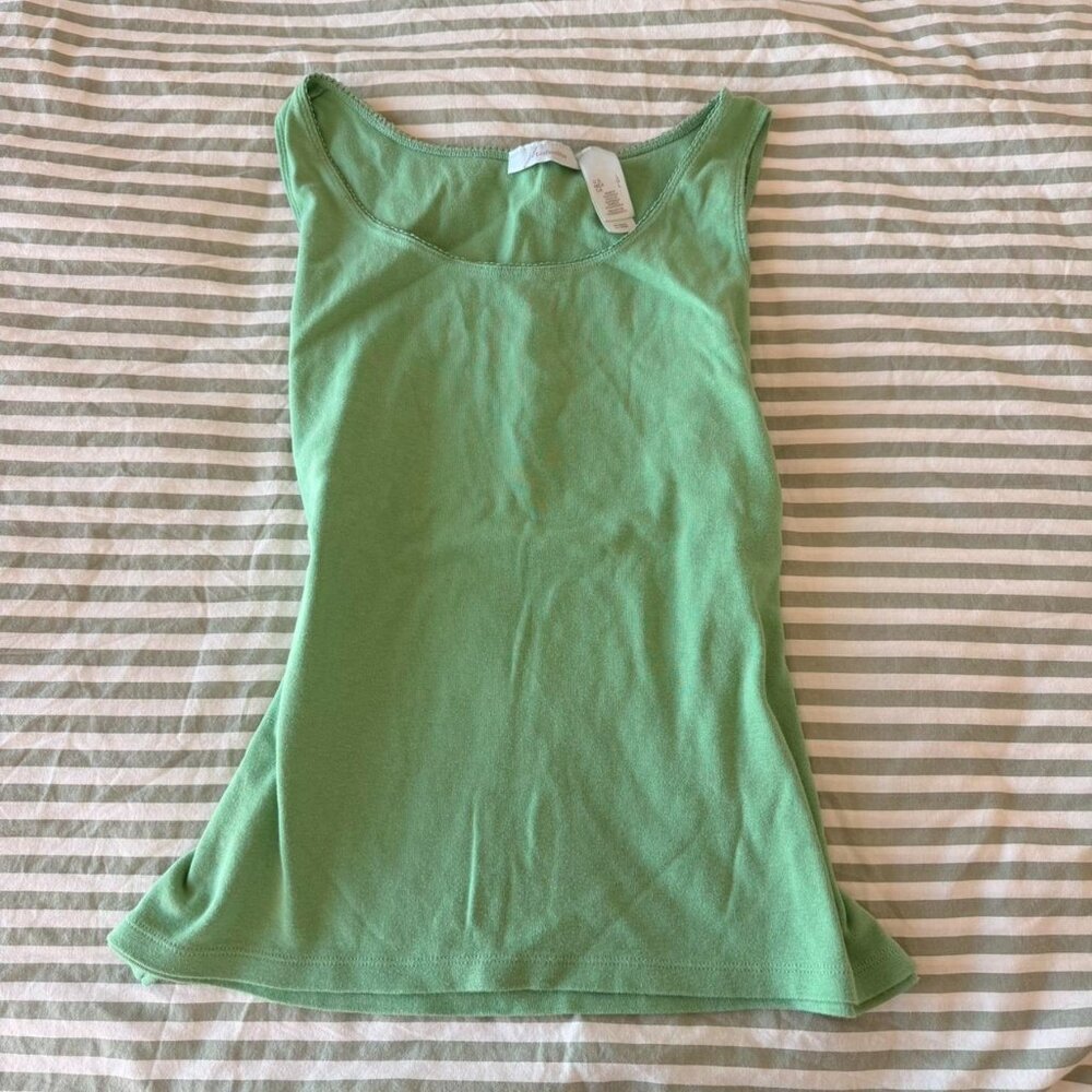 Vintage 100 Cotton Green Tank